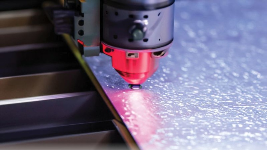 Close-up photo of laser fabrication